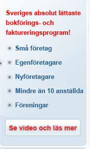 Sveriges absolut lttaste bokfringsprogram och faktureringsprogram fr sm fretag, egenfretagare, nyfretagare och freningar. Se video och ls mer.